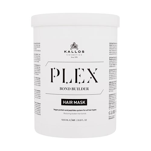 Maska na vlasy Kallos Cosmetics Plex Bond Builder Hair Mask 1000 ml