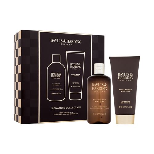 Sprchový gel Baylis & Harding For Him Black Pepper & Ginseng Signature Collection 300 ml Kazeta