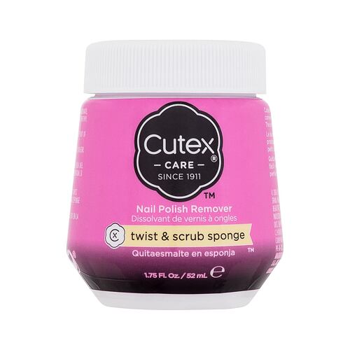 Odlakovač nehtů Cutex Twist & Scrub Sponge Nail Polish Remover 52 ml