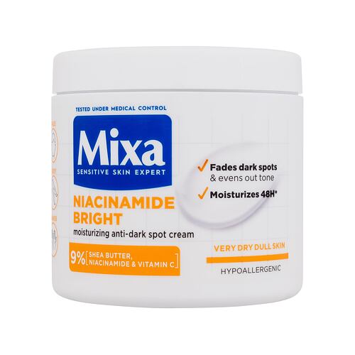 Tělový krém Mixa Niacinamide Bright Moisturizing Anti-Dark Spot Cream 400 ml