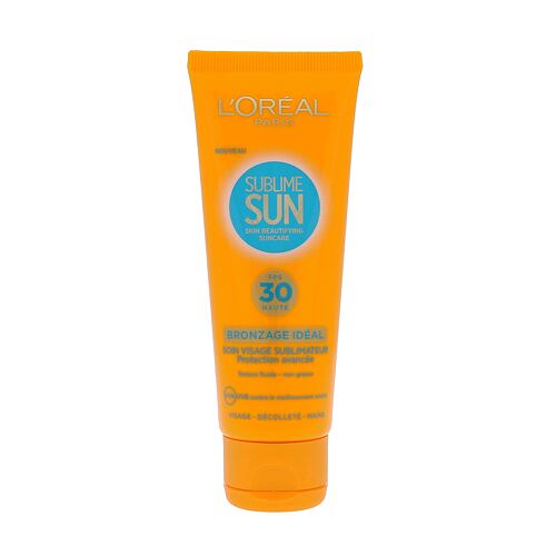 Opalovací přípravek na obličej L'Oréal Paris Sublime Sun Skin Beautifying Suncare SPF30 75 ml