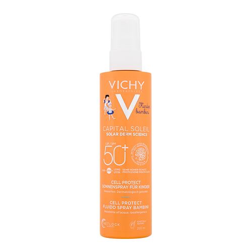 Opalovací přípravek na tělo Vichy Capital Soleil Kids Cell Protect Water Fluid Spray SPF50+ 200 ml