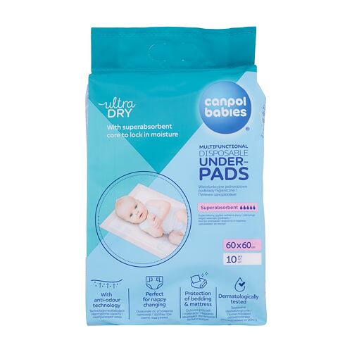 Přebalovací podložka Canpol babies Ultra Dry Multifunctional Disposable Underpads 60 x 60 cm 10 ks