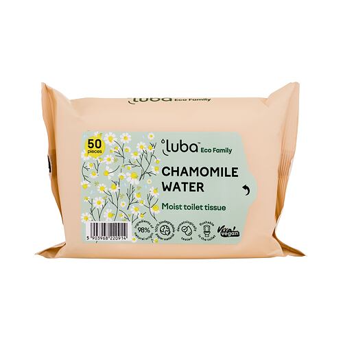 Vlhčený toaletní papír Luba Eco Family Chamomile Water 50 ks