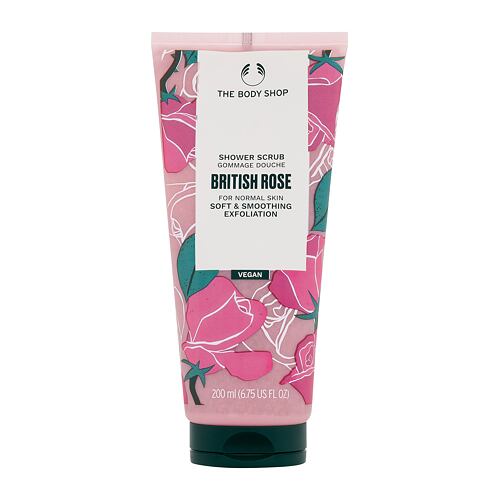 Tělový peeling The Body Shop British Rose Shower Scrub 200 ml