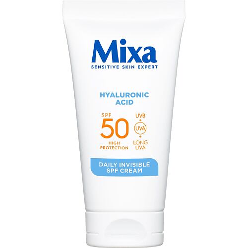 Denní pleťový krém Mixa Hyaluronic Acid Daily Invisible SPF Cream SPF50 50 ml