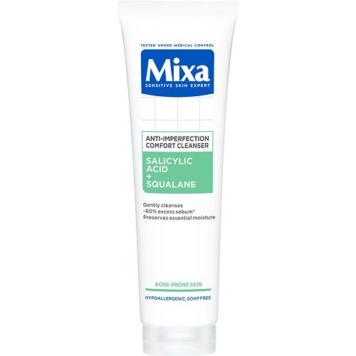 Čisticí gel Mixa Salicylic Acid + Squalane Anti-Imperfection Comfort Cleanser 150 ml