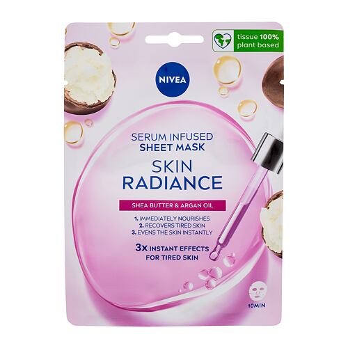 Pleťová maska Nivea Skin Radiance Serum Infused Sheet Mask 1 ks