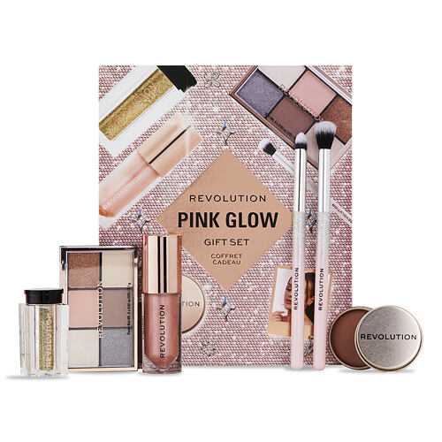 Oční stín Makeup Revolution London Pink Glow Gift Set 4,2 g Kazeta