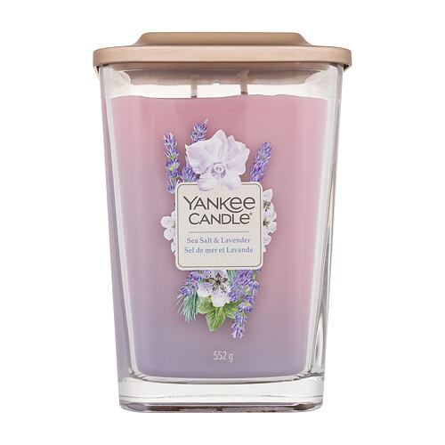 Vonná svíčka Yankee Candle Elevation Collection Sea Salt & Lavender 552 g vada zbarvení